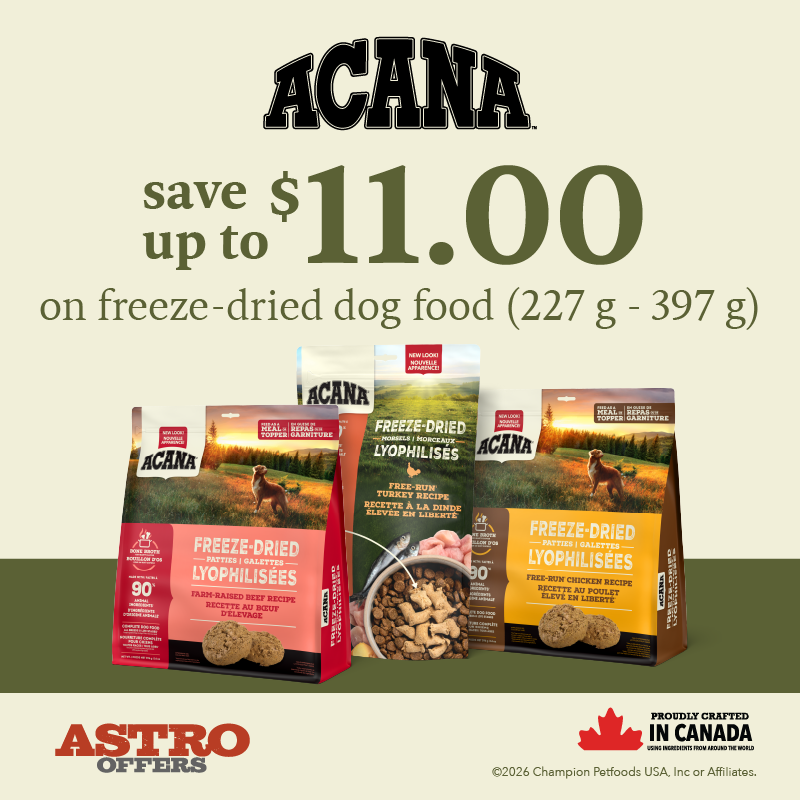 With all the benefits of raw nutrition and none of the mess, ACANA Freeze-Dried Food satisfies your dogs natural cravings in a convenient, freeze-dried form. 