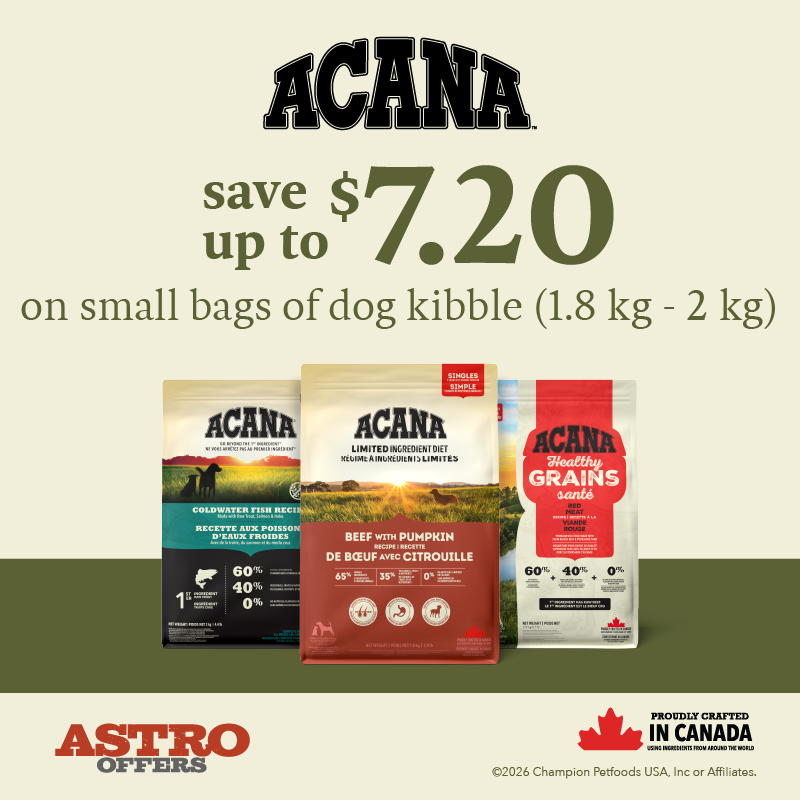 ACANA foods are crafted with fresh or raw premium animal ingredients balanced with whole fruit and vegetables to ensure your pet lives a full and healthy life as a happy member of your family.