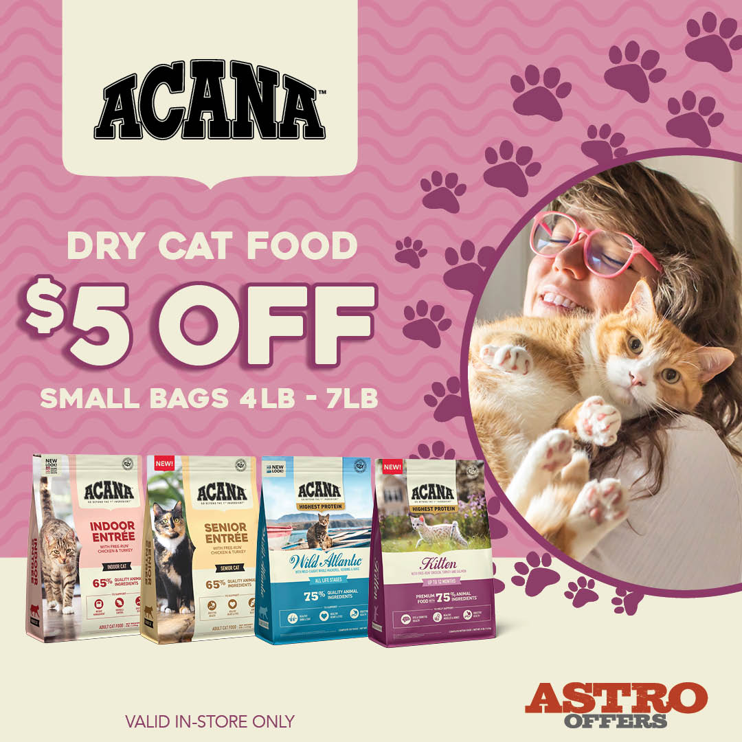 ACANA foods are crafted with fresh or raw premium animal ingredients balanced with whole fruit and vegetables to ensure your pet lives a full and healthy life as a happy member of your family.