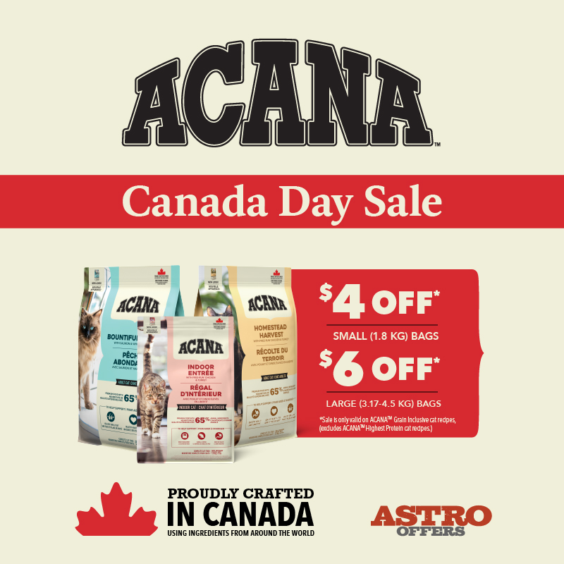 ACANA foods are crafted with fresh or raw premium animal ingredients balanced with whole fruit and vegetables to ensure your pet lives a full and healthy life as a happy member of your family.